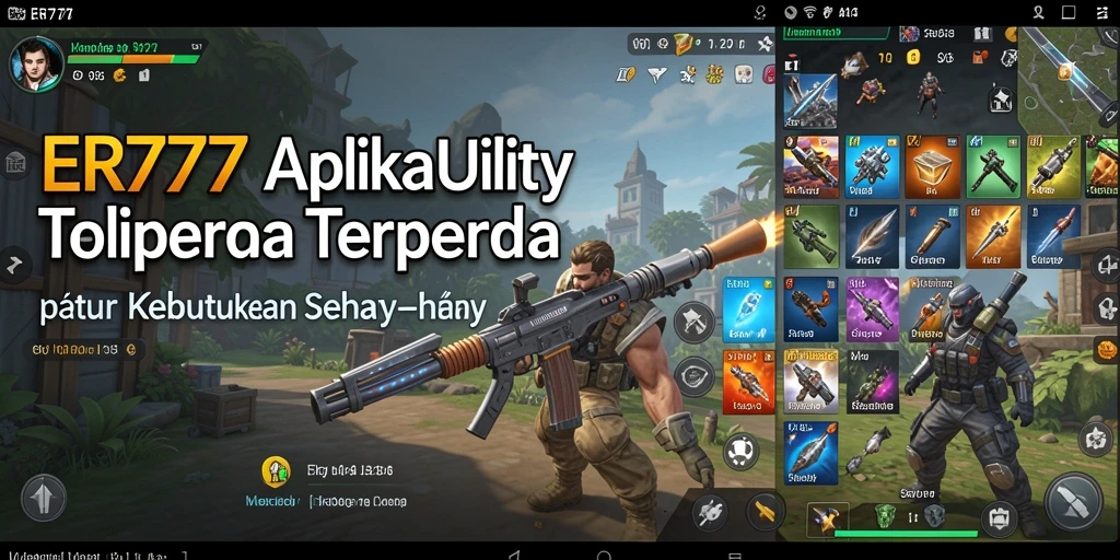 Screenshot utama menunjukkan antarmuka aplikasi ER777 yang user-friendly.
