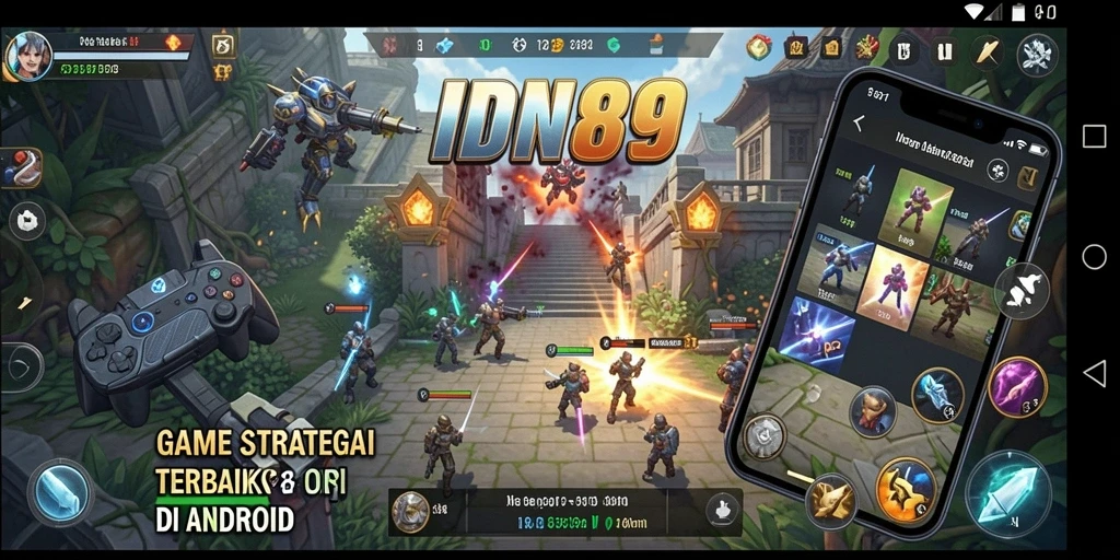 Tampilan gameplay seru dari IDN89 dengan pertempuran strategis.
