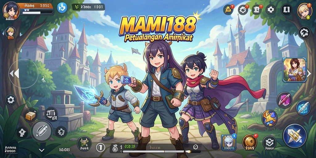 Tampilan screenshot gameplay MAMI188 yang menampilkan karakter Anime yang beraksi.