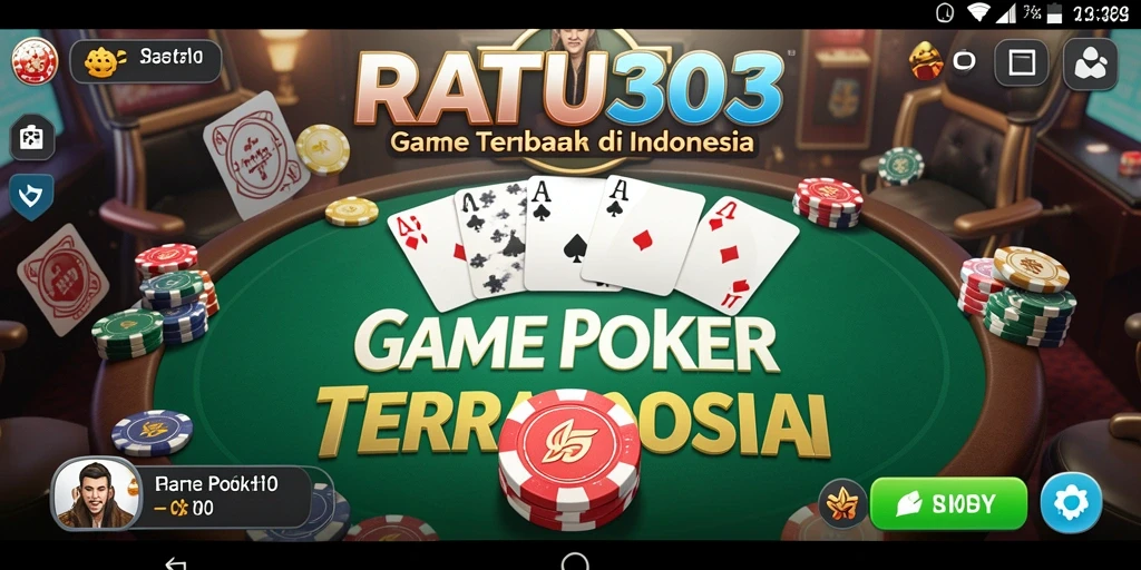 Tampilan menarik dari gameplay Poker di RATU303.