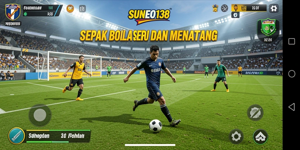 Tampilan gameplay SUNEO138 yang penuh aksi sepak bola.