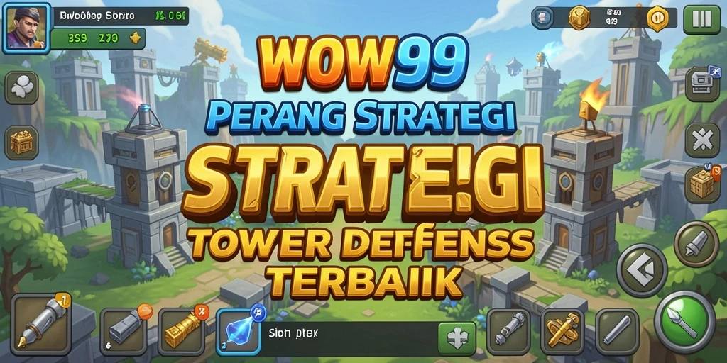 Tangkapan layar WOW99 menampilkan aksi seru gameplay Tower Defense.